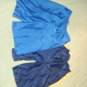 Dark and light blue basketball shorts